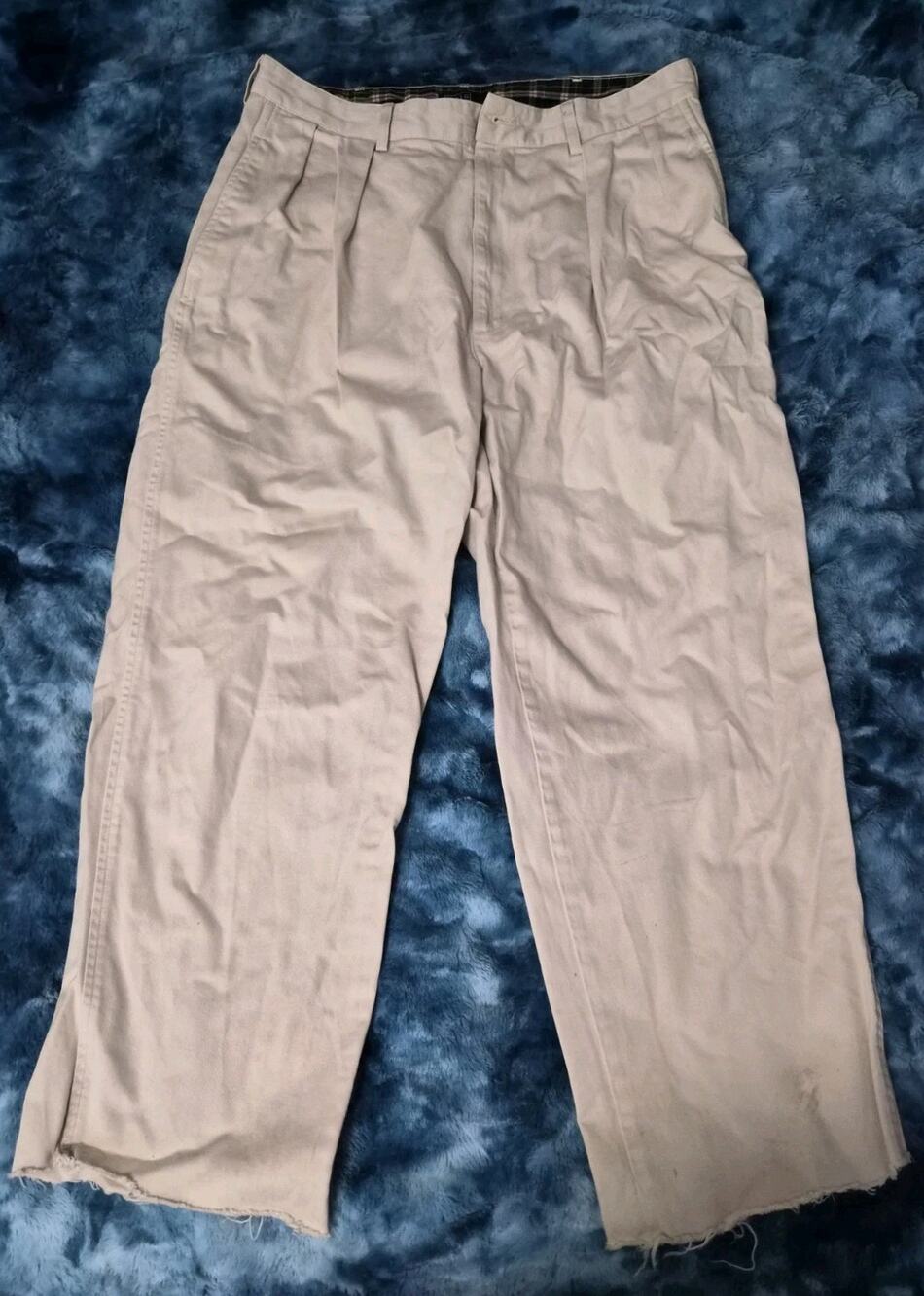 Vintage Polo Ralph Lauren Pants Men's Size 35x32 Beige Cut Off Classic Golf Pant